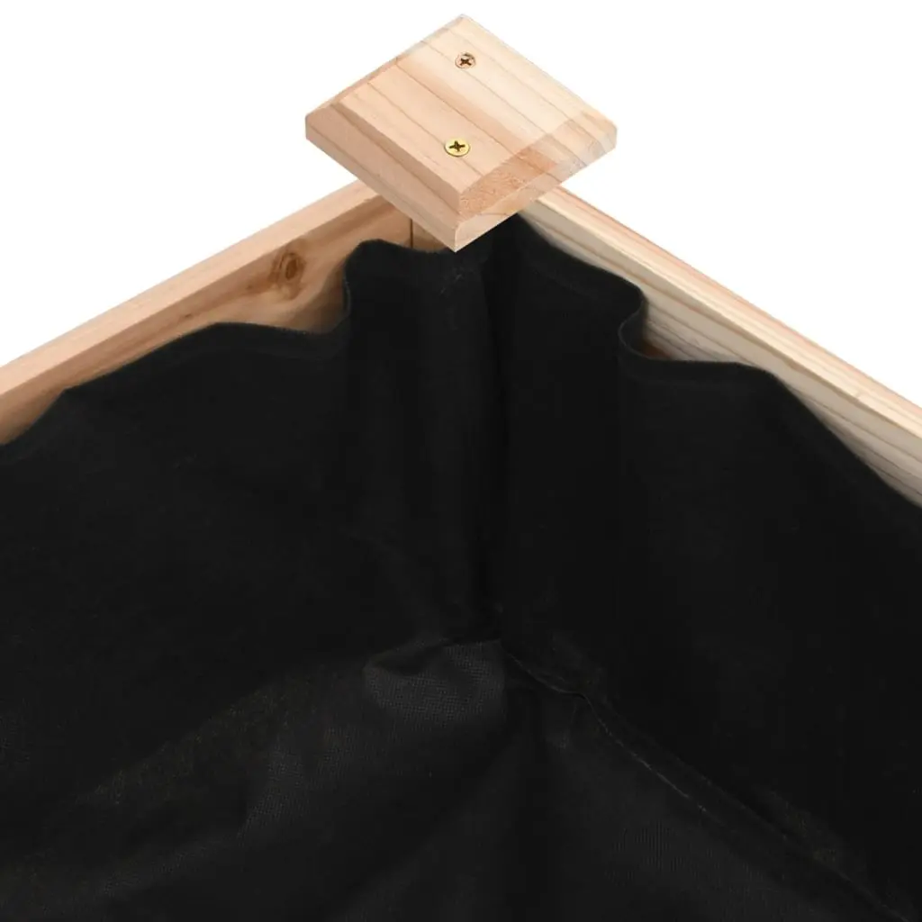 Solid Wood Garden Raised Bed with Liner 120x45x25 cm Fir Planter Box