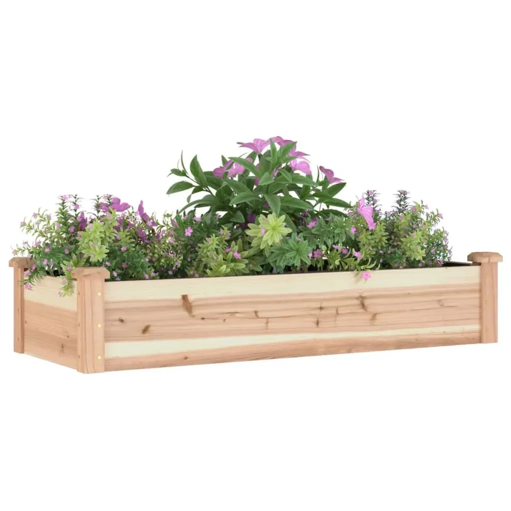 Solid Wood Garden Raised Bed with Liner 120x45x25 cm Fir Planter Box