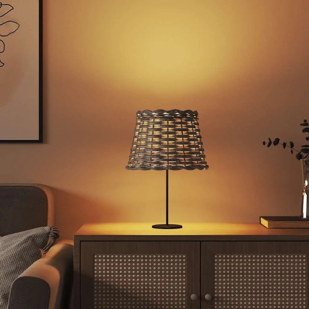 Brown Wicker Lamp Shade Ceiling or Table Light Fixture