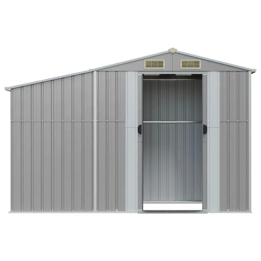 Garden Shed Galvanised Steel 277x93x179cm Grey