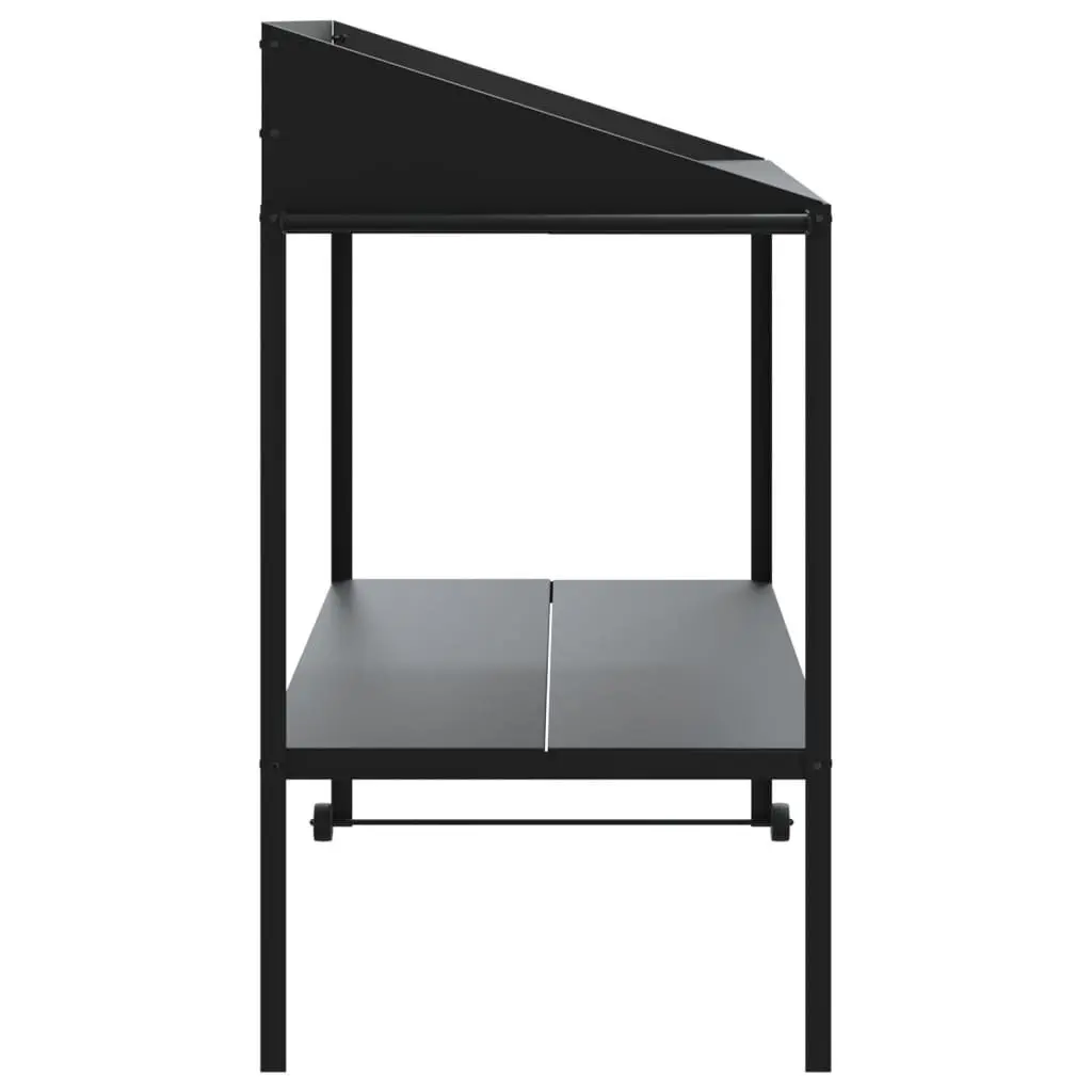 Two Tier Plant Stand with Wheels and Handle
