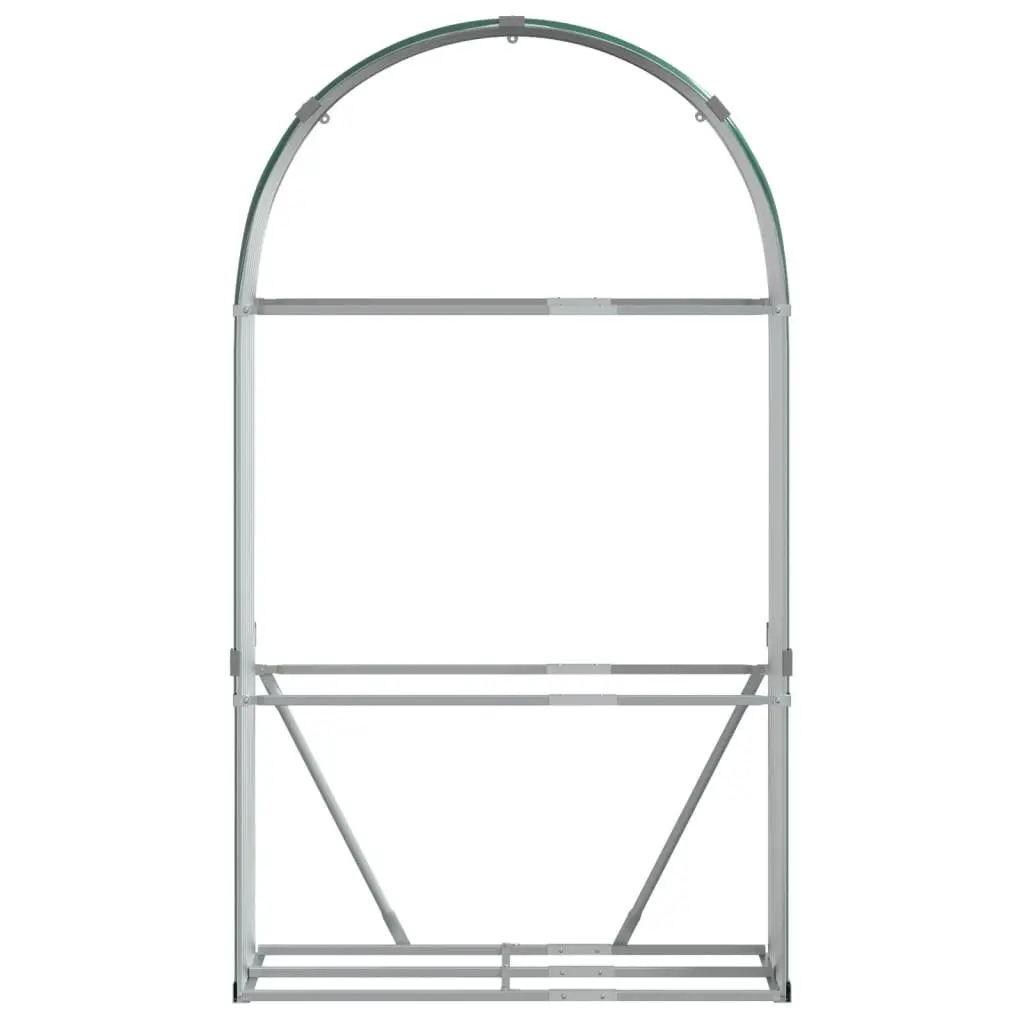 Log Holder Galvanised Steel 120W x 45D x 210H cm Green