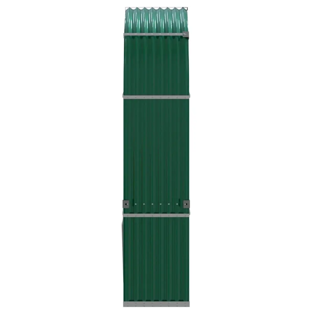 Log Holder Galvanised Steel 120W x 45D x 210H cm Green