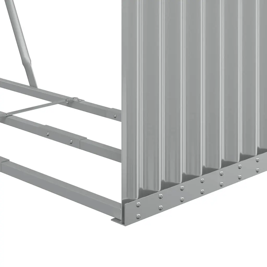 Log Holder Firewood Rack 120x45x210cm Outdoor Wood Storage Log Store Grey