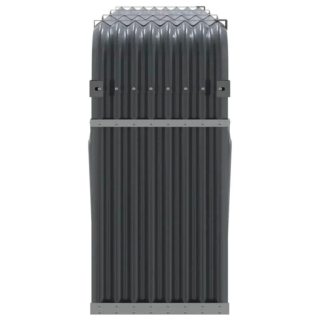 Log Holder Anthracite Galvanised Steel Fireplace Wood Storage Rack 234x45x100cm