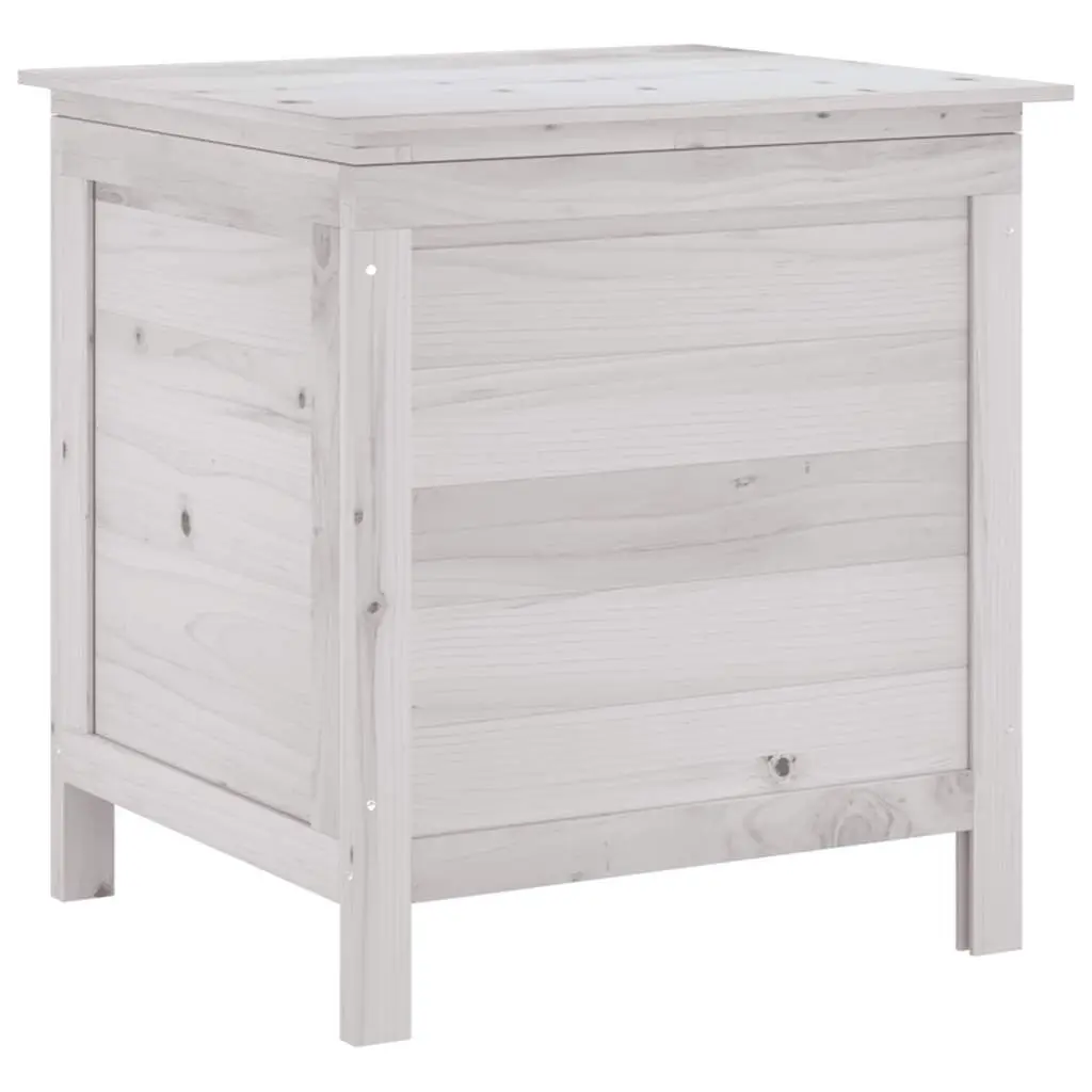 Garden Storage Box Solid Fir Wood 50 x 49 x 56.5 cm White