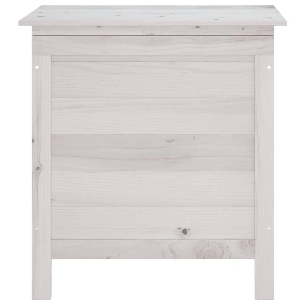 Garden Storage Box Solid Fir Wood 50 x 49 x 56.5 cm White