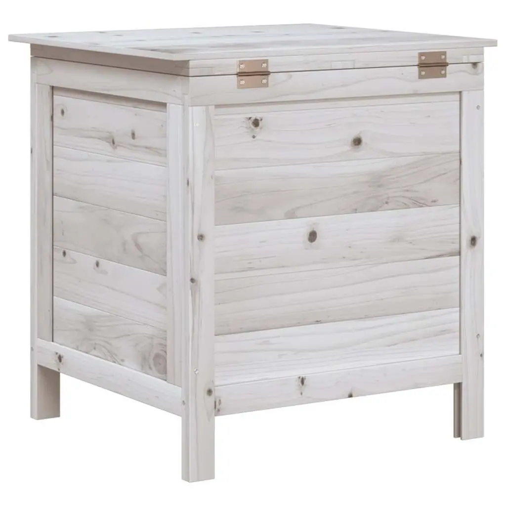 Garden Storage Box Solid Fir Wood 50 x 49 x 56.5 cm White