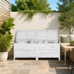 Outdoor Wooden Storage Bench for Garden Essentials