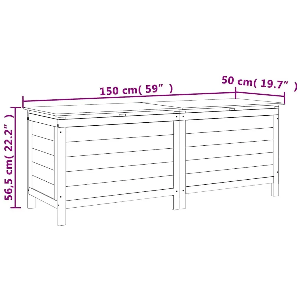Outdoor Wooden Storage Bench for Garden Essentials