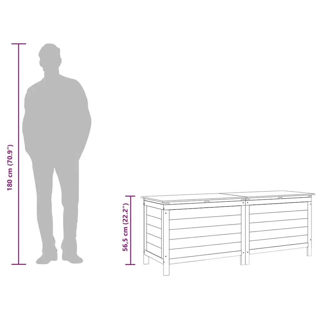 Outdoor Wooden Storage Bench for Garden Essentials