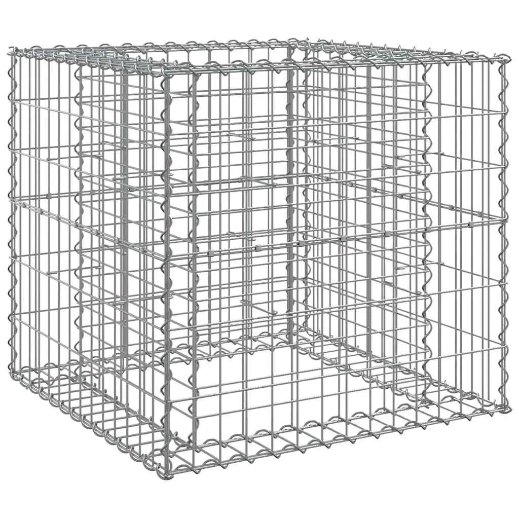 Galvanised Iron Garden Planter Basket 70x70x65cm Silver Outdoor Border