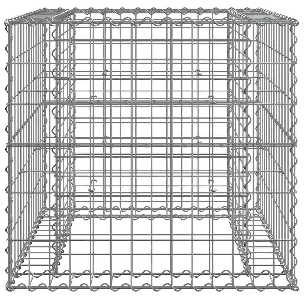 Galvanised Iron Garden Planter Basket 70x70x65cm Silver Outdoor Border
