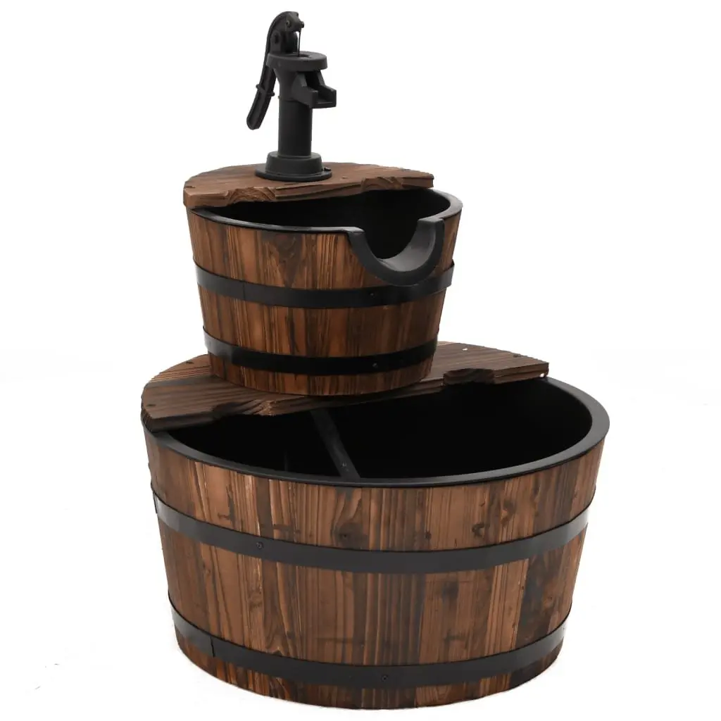 Brown Water Fountain with Electric Pump for Garden