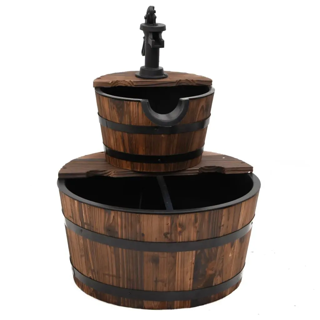 Brown Water Fountain with Electric Pump for Garden