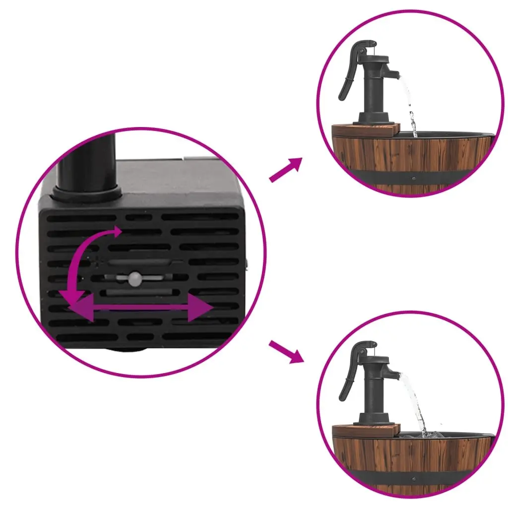 Brown Water Fountain with Electric Pump for Garden