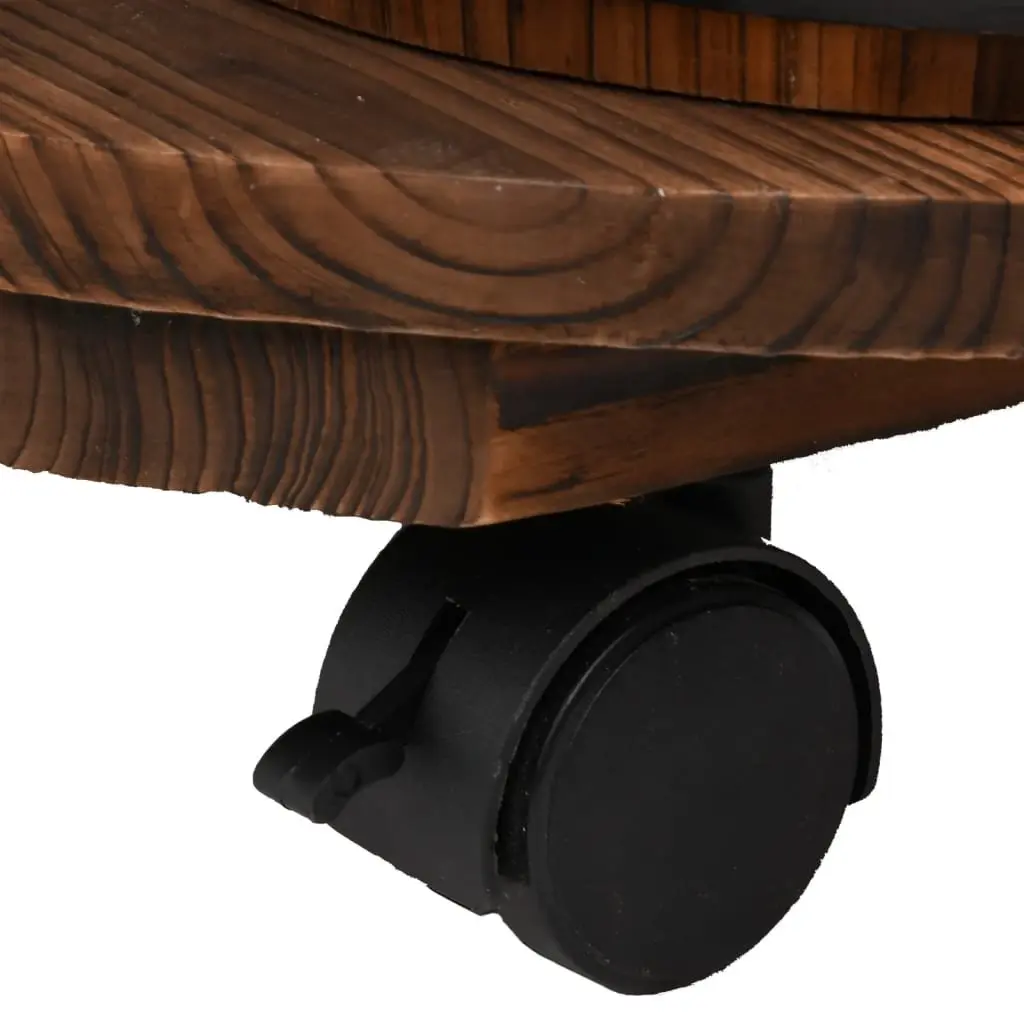 Water Fountain Solid Fir Wood 55x55x80cm Brown Outdoor Patio Garden Decor