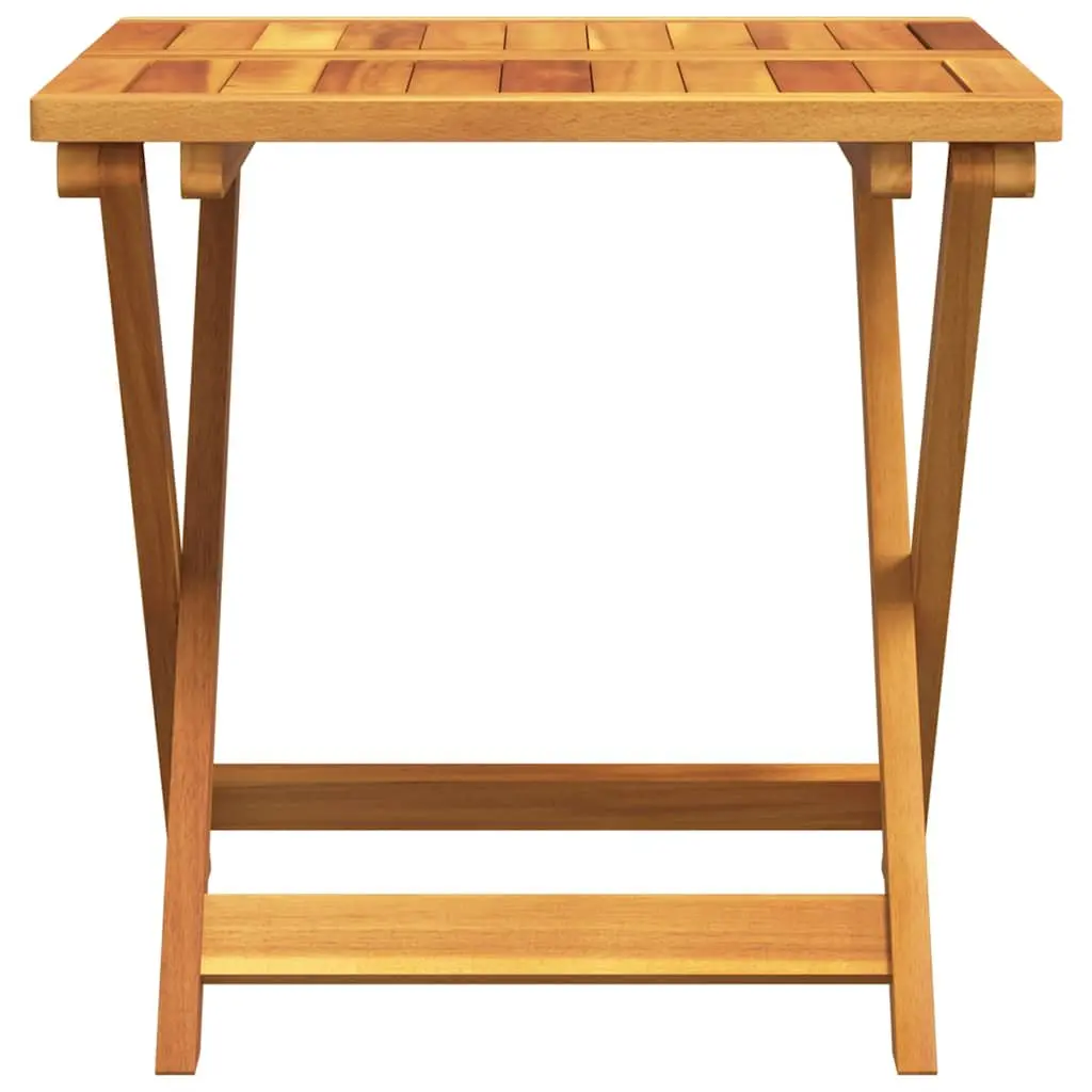 Brown Acacia Folding Garden Table 50x50x50 cm