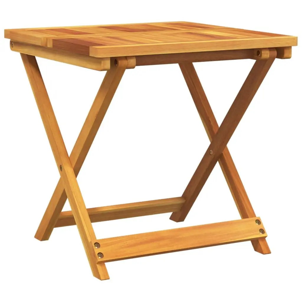 Brown Acacia Folding Garden Table 50x50x50 cm