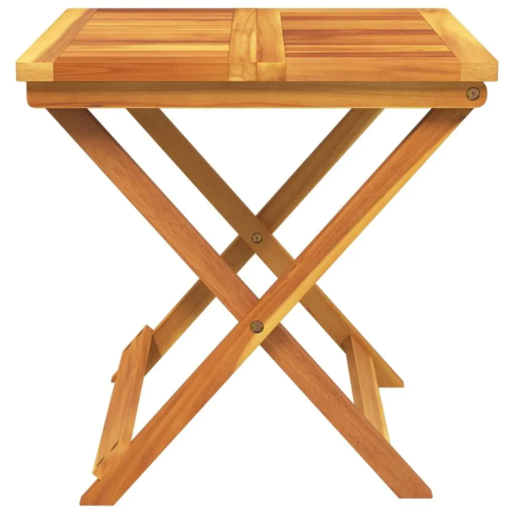 Brown Acacia Folding Garden Table 50x50x50 cm