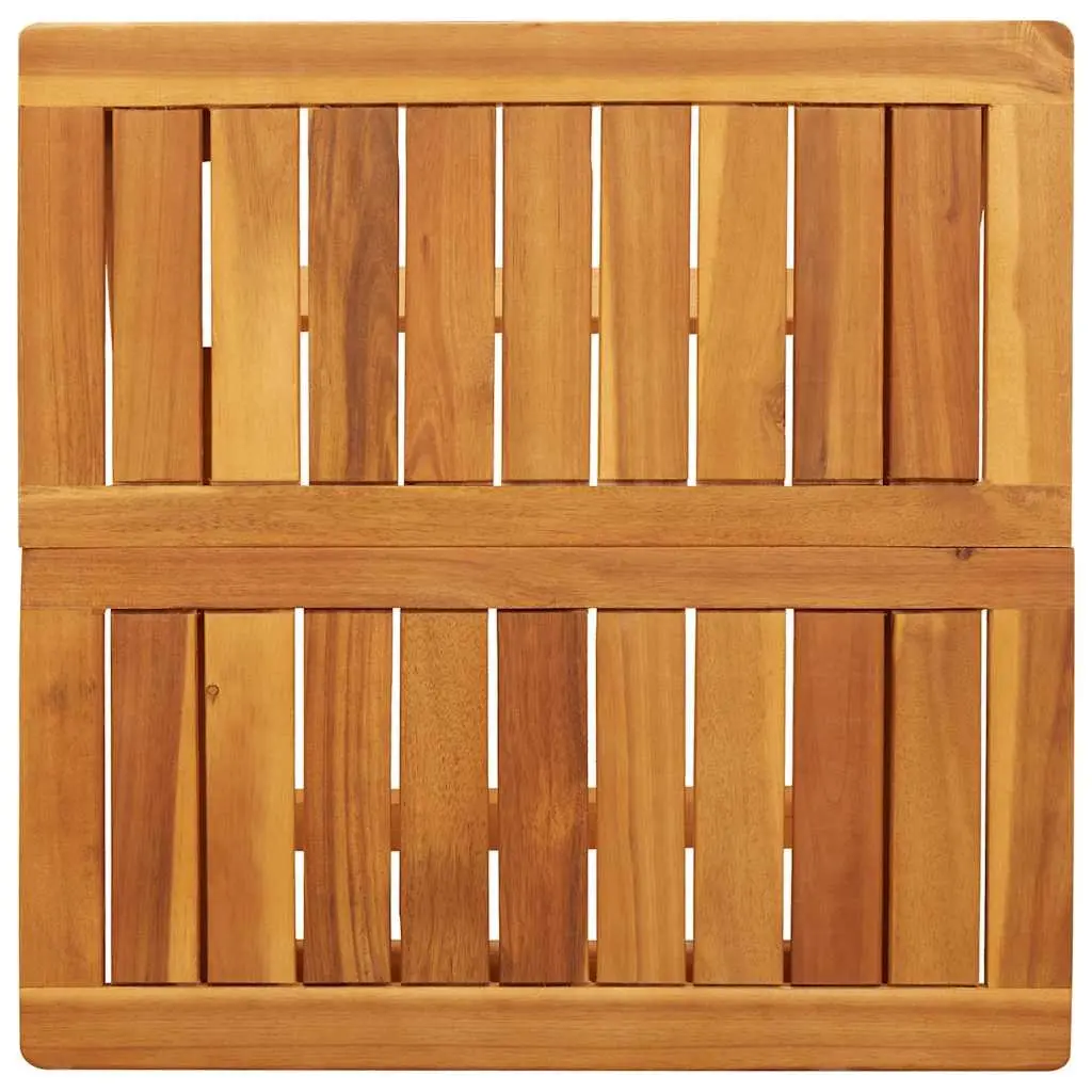 Brown Acacia Folding Garden Table 50x50x50 cm