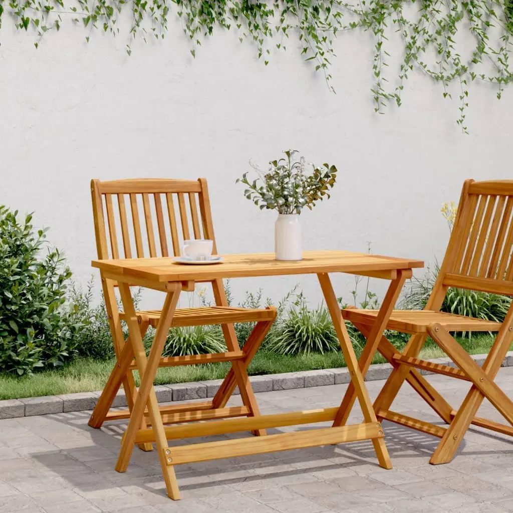 Folding Garden Table Solid Wood Acacia 90x52.5x65cm Brown