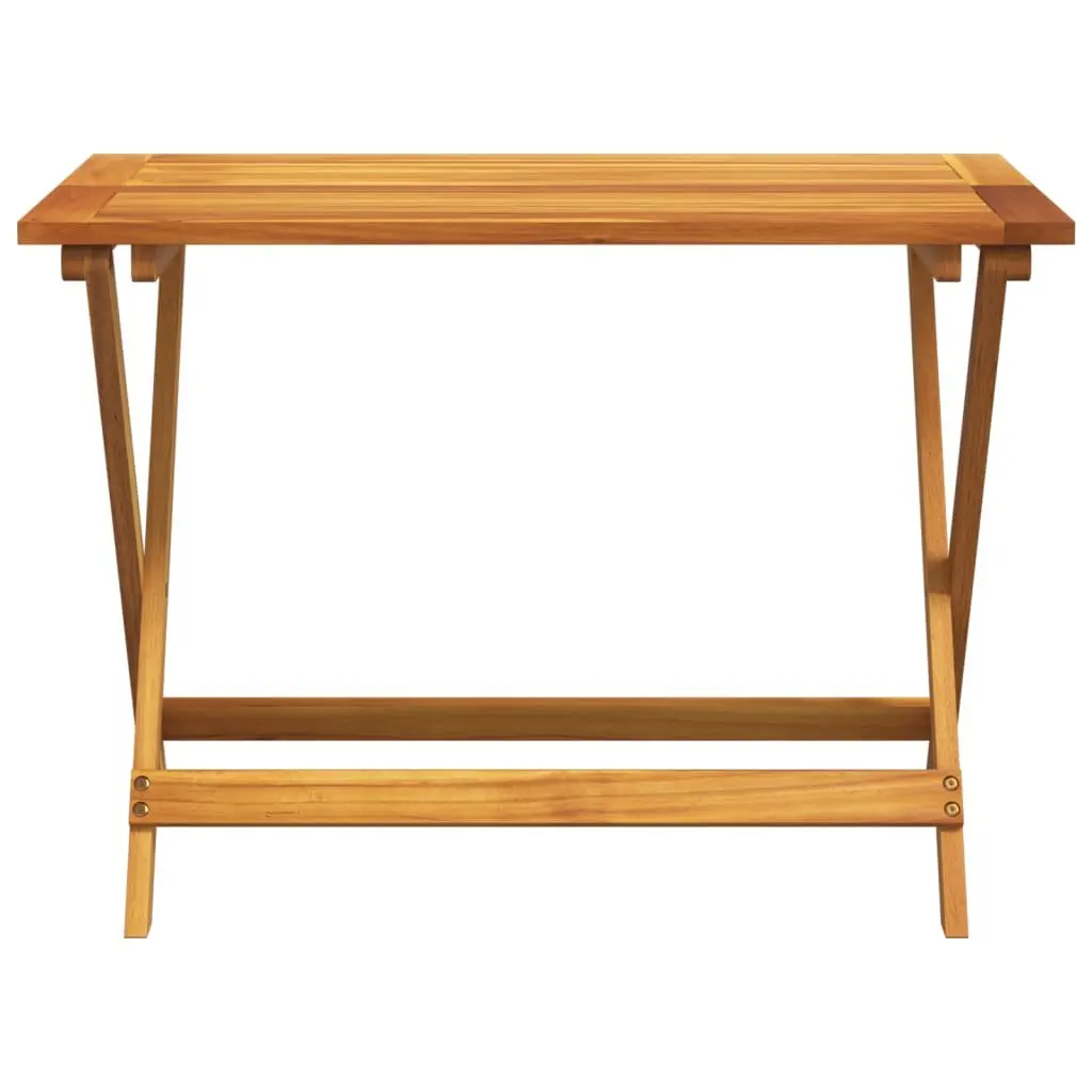 Folding Garden Table Solid Wood Acacia 90x52.5x65cm Brown