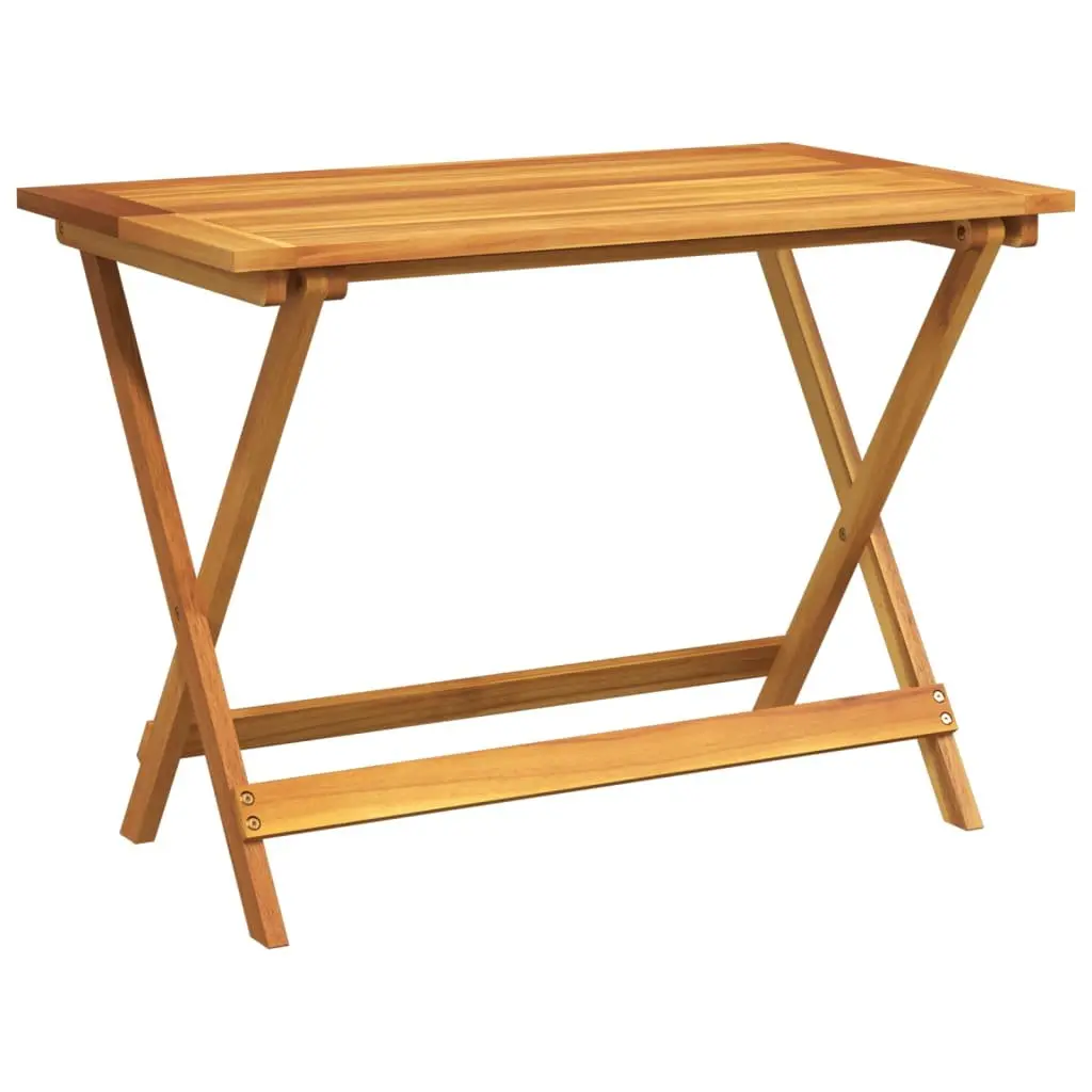 Folding Garden Table Solid Wood Acacia 90x52.5x65cm Brown