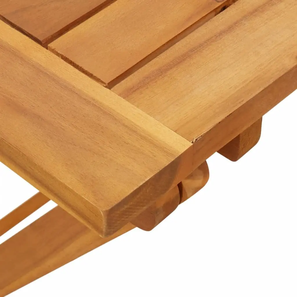 Folding Garden Table Solid Wood Acacia 90x52.5x65cm Brown