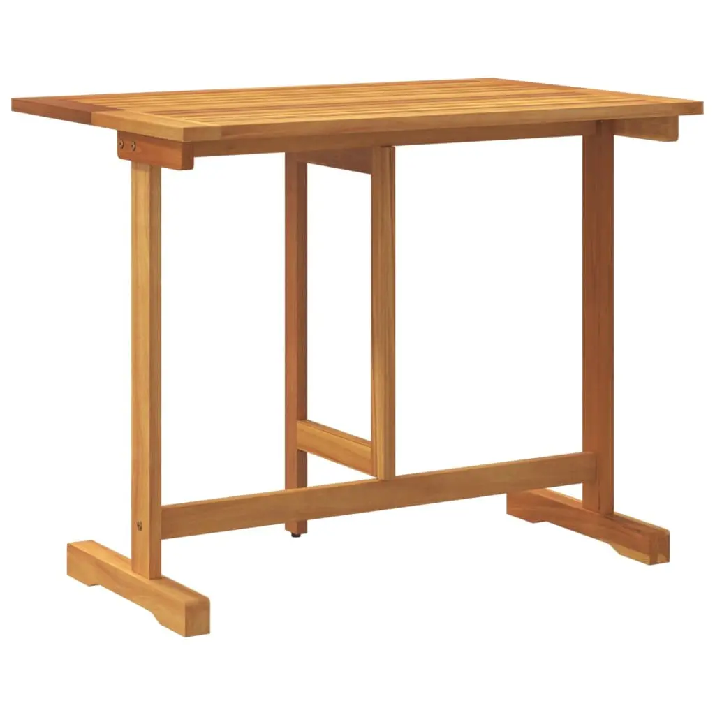 Folding Table Solid Acacia Wood 90x60x72cm Brown