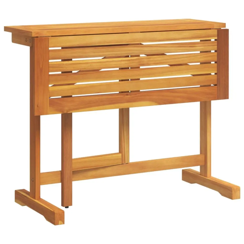 Folding Table Solid Acacia Wood 90x60x72cm Brown