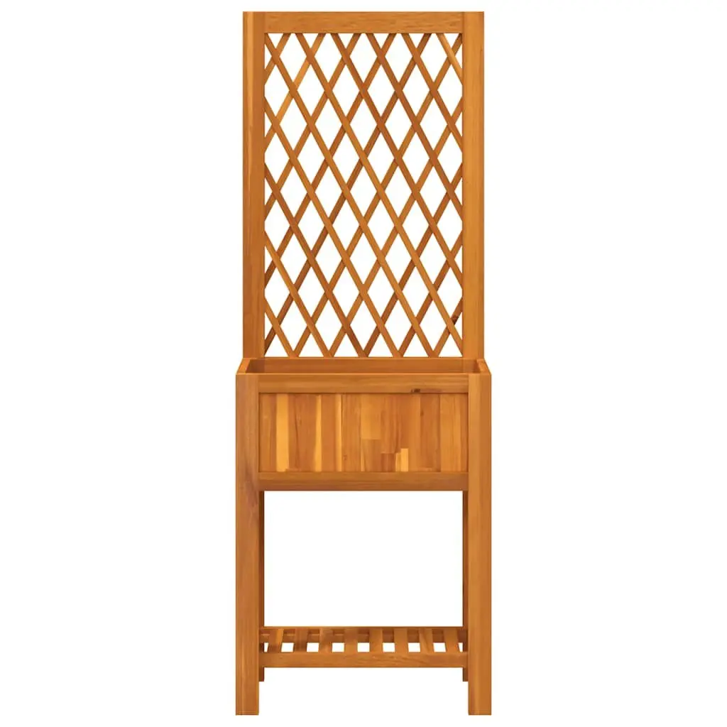 Wooden Planter with Trellis and Shelf 55x29.5x152cm