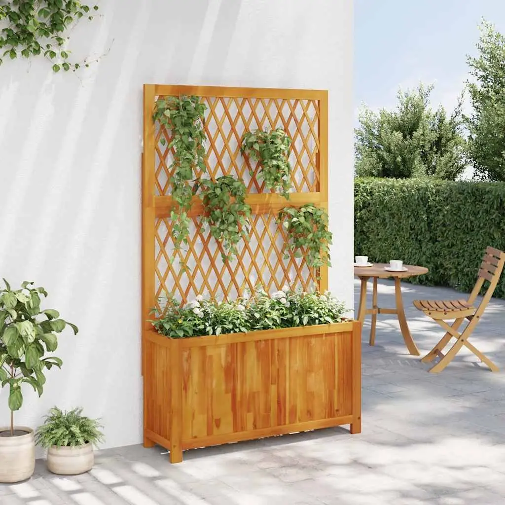 Wooden Planter Solid Acacia Wood 100x32x165cm Brown