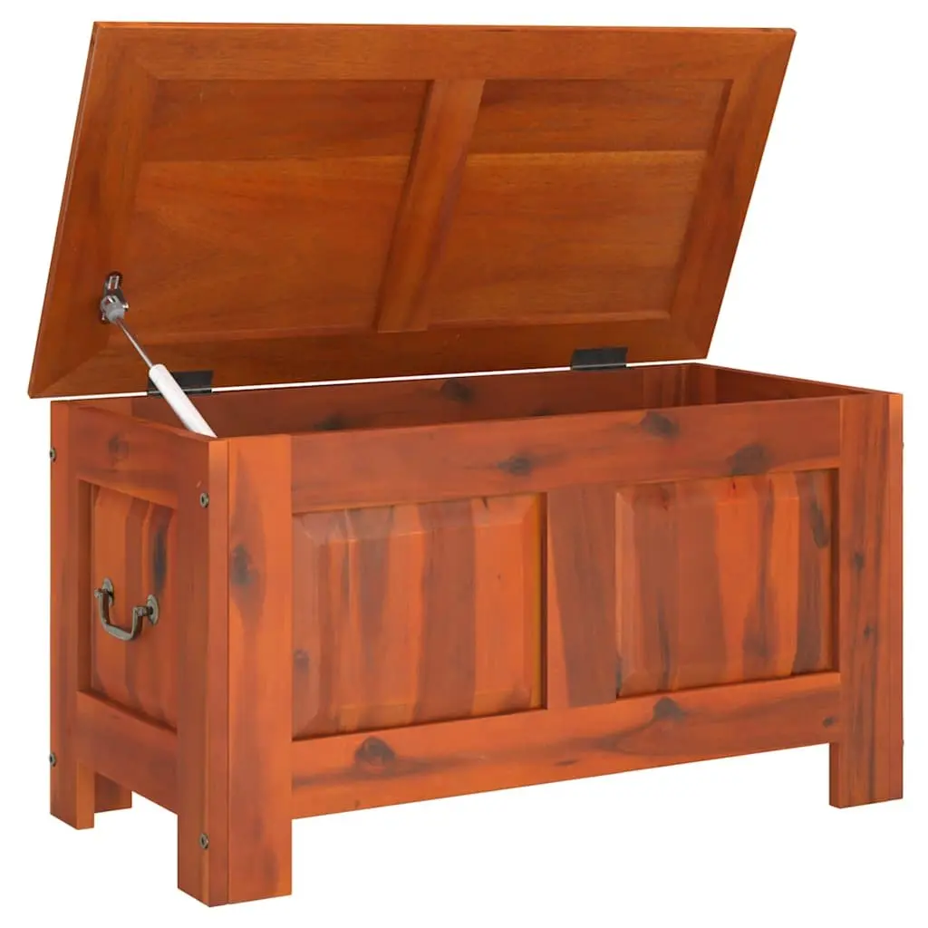 Brown Solid Wood Storage Chest with Lid