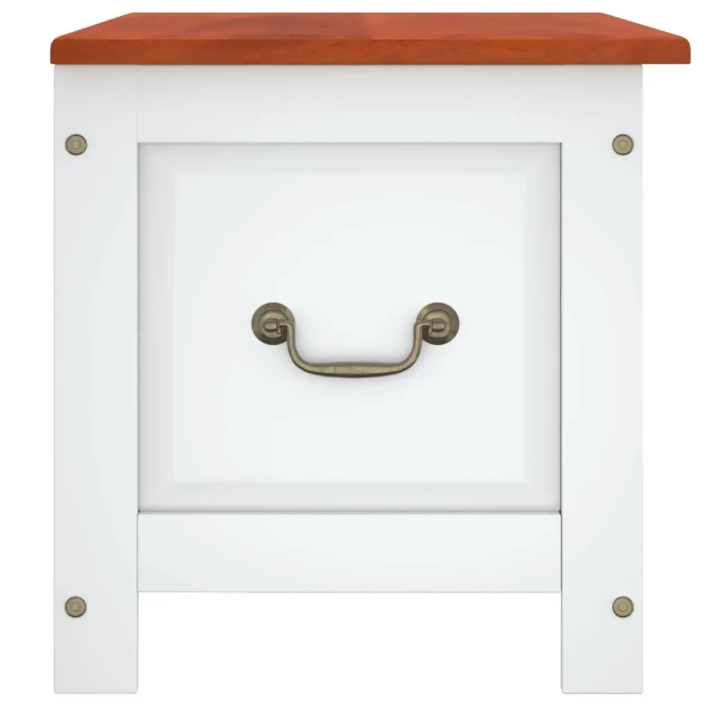 Solid Wood Acacia Storage Chest with Lid in White