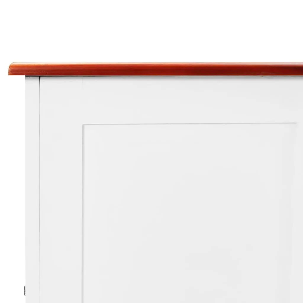 Solid Wood Acacia Storage Chest with Lid in White