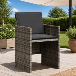 Durable Outdoor Garden Chairs Set of 4 with Cushions