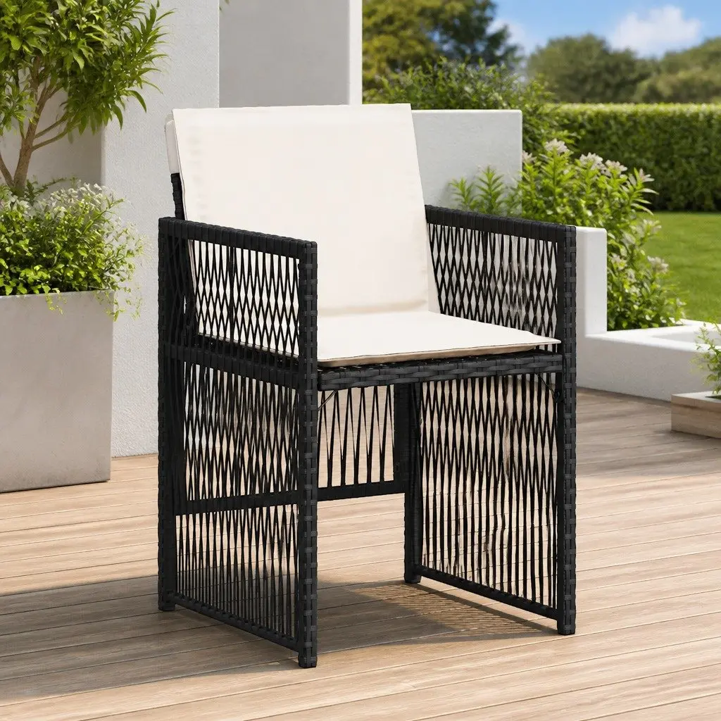 4-Piece Outdoor Seating Set with Cushioned Chairs