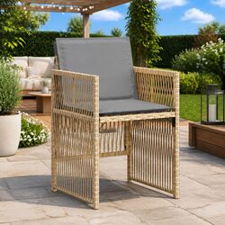 4-Piece Outdoor Garden Chairs Set with Cushions