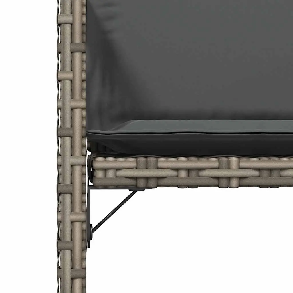 Outdoor Chairs Set of 4 with Cushions in Grey
