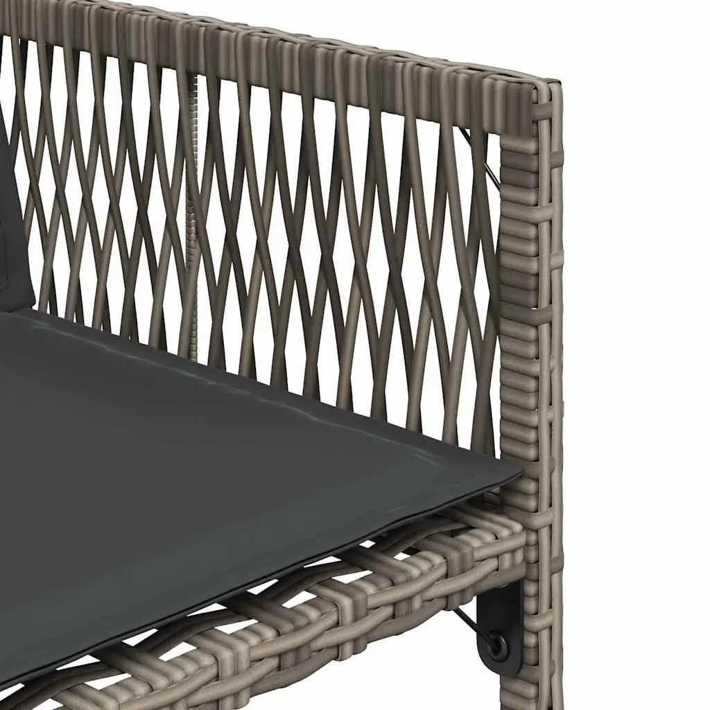 Outdoor Chairs Set of 4 with Cushions in Grey