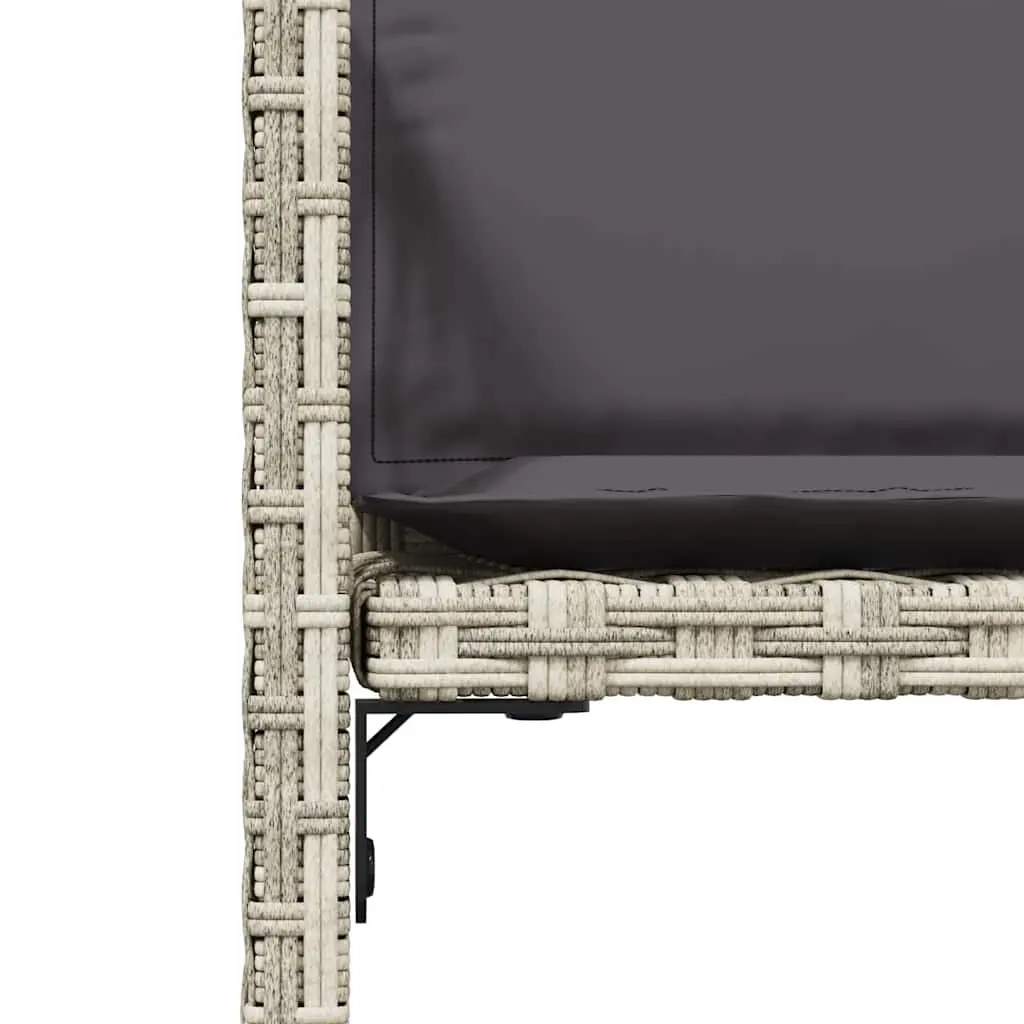 Grey Poly Rattan Garden Chair Set of 4