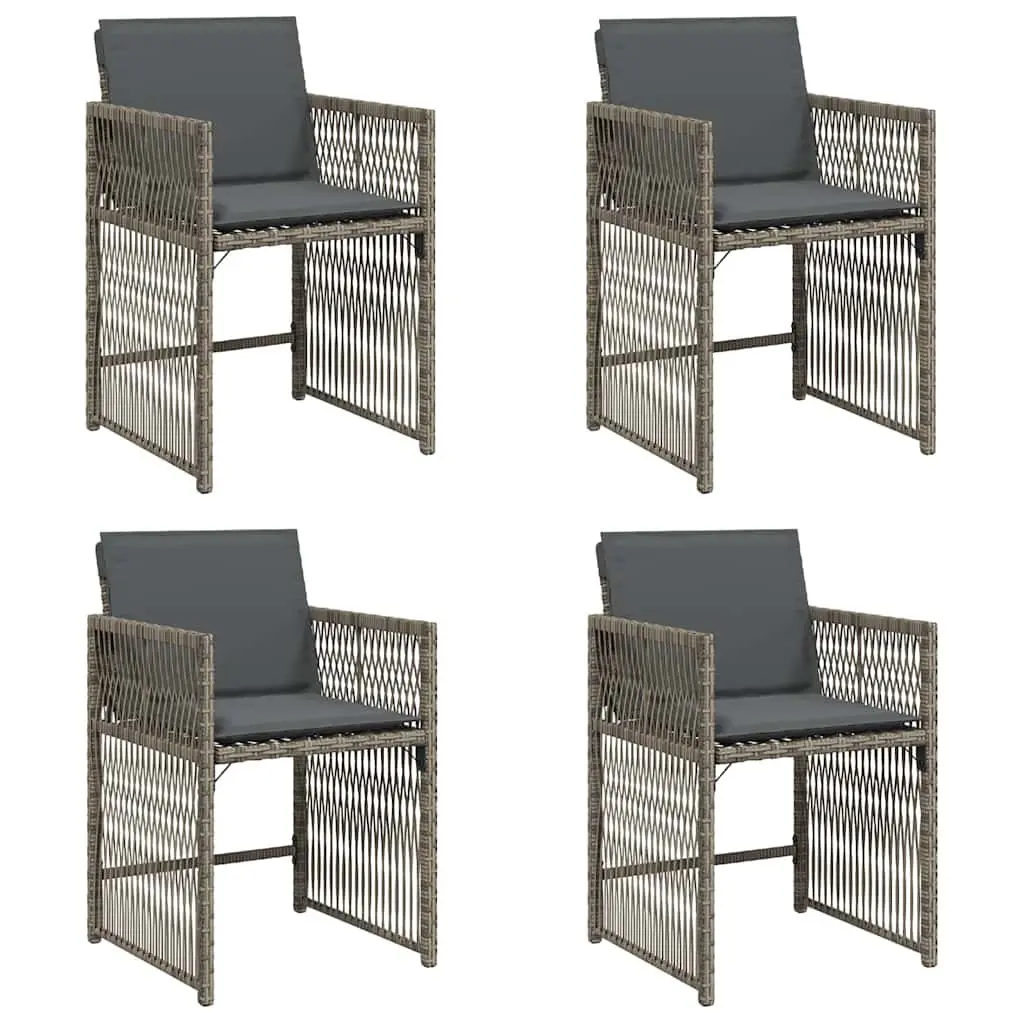 Outdoor Garden Chairs Set of 4 in Grey