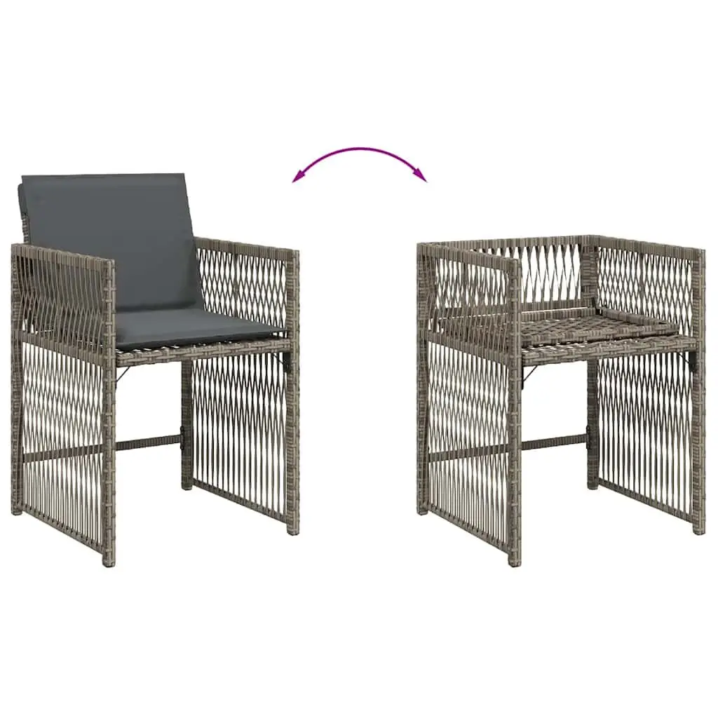 Outdoor Garden Chairs Set of 4 in Grey
