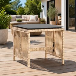 Durable Outdoor Garden Stools Set of 4 with Cushions