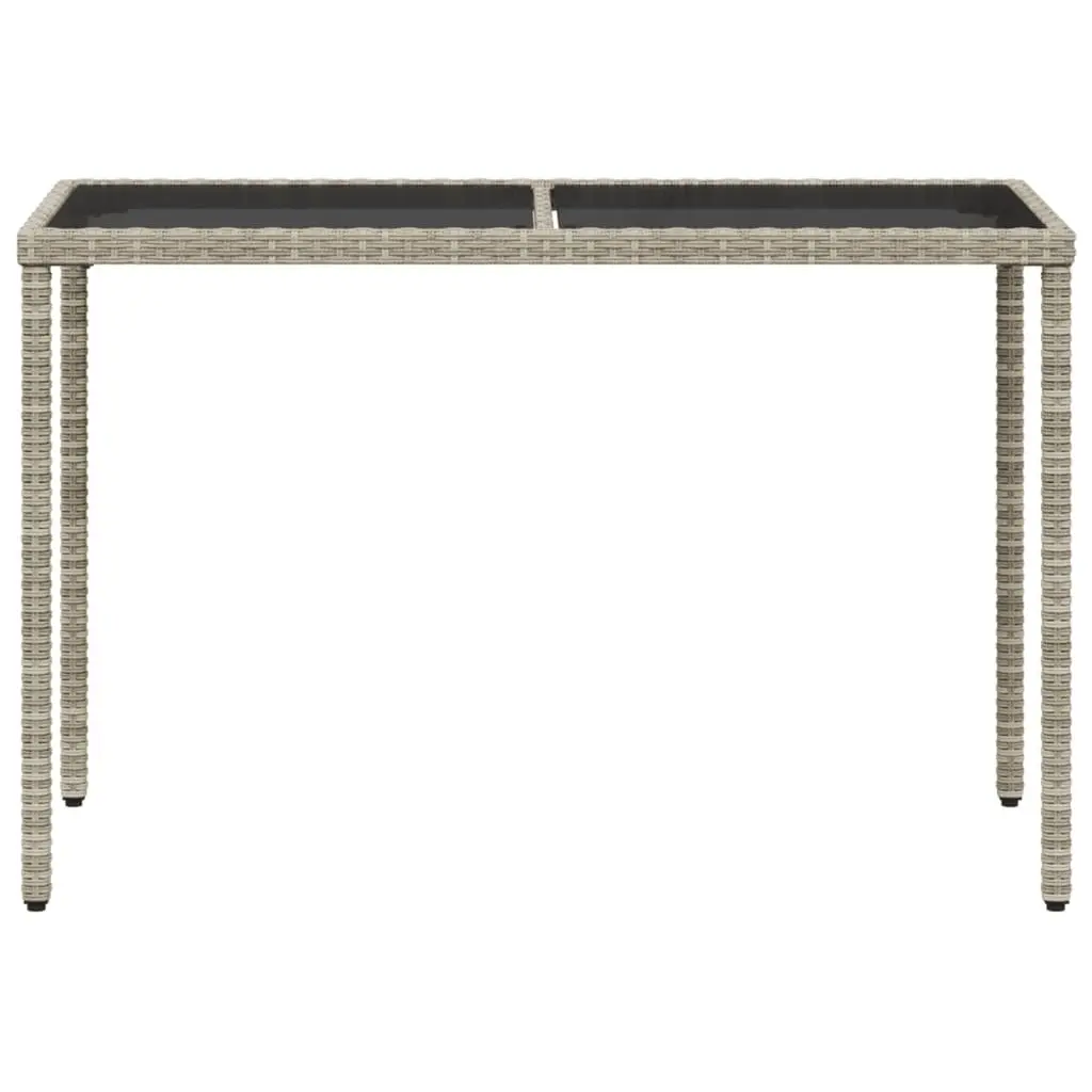 Grey Glass Top Garden Table for Outdoor Use