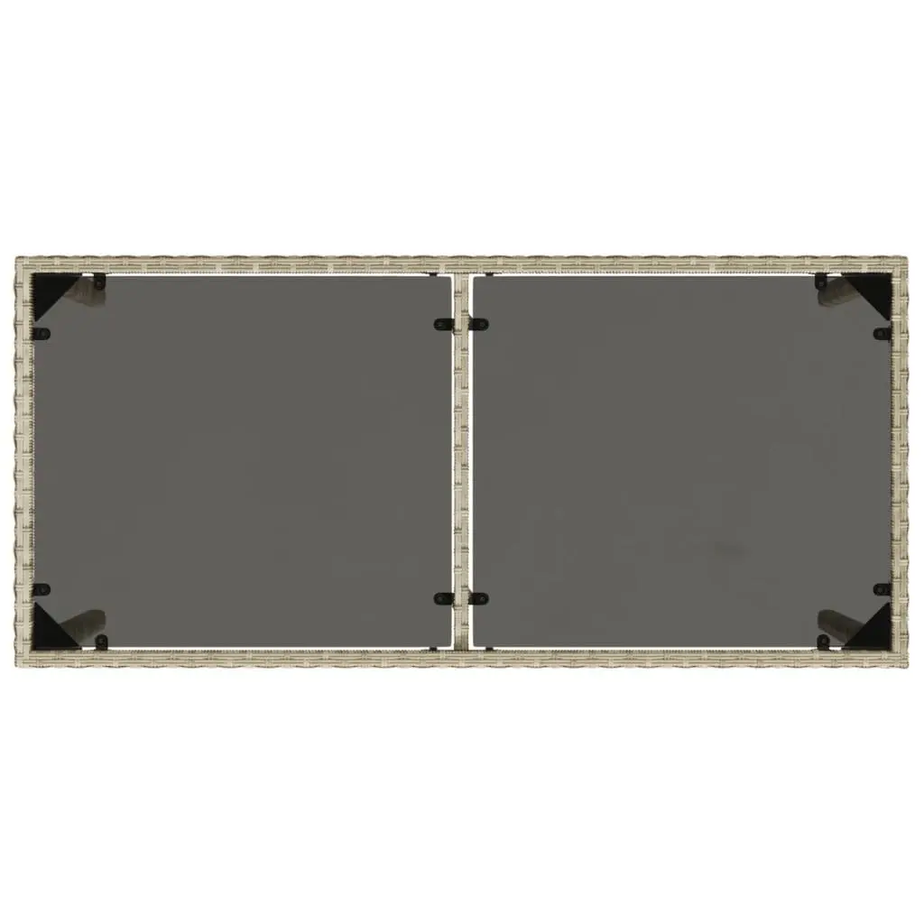 Grey Glass Top Garden Table for Outdoor Use