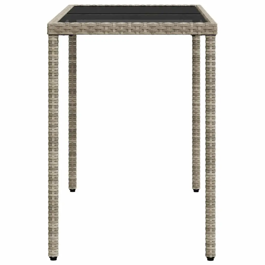 5 Piece Garden Dining Set with Grey Rattan Chairs