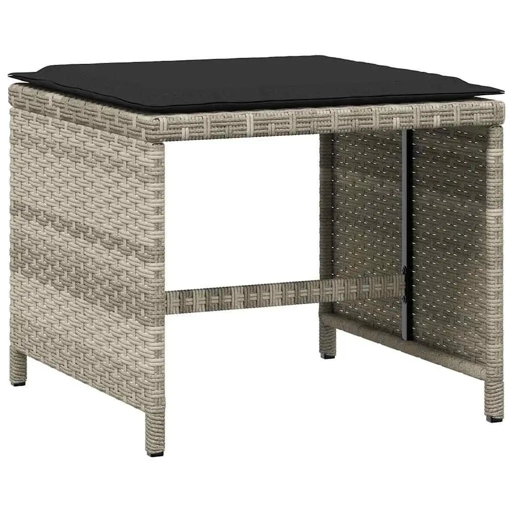 5 Piece Garden Dining Set with Grey Rattan Chairs
