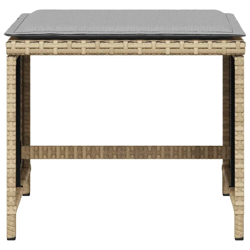 5 Piece Beige Poly Rattan Outdoor Garden Dining Set